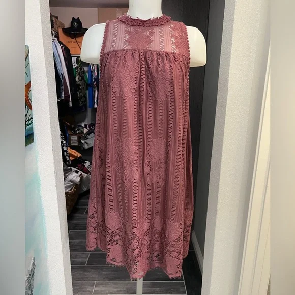 Miss Chievous | Dresses | Miss Chievous Pink Lace Mini Dress | Poshmark